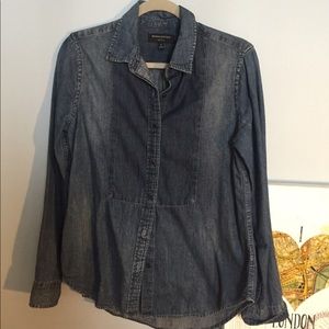Banana Republic womens denim shirt two toned